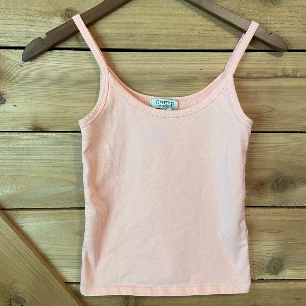Forever 21 Light Pink Blush Colored Cropped Tank Top